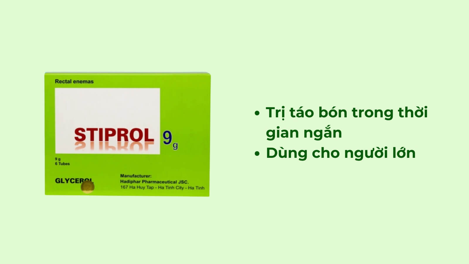 Stiprol c&oacute; khả năng k&iacute;ch th&iacute;ch nhu động ruột
