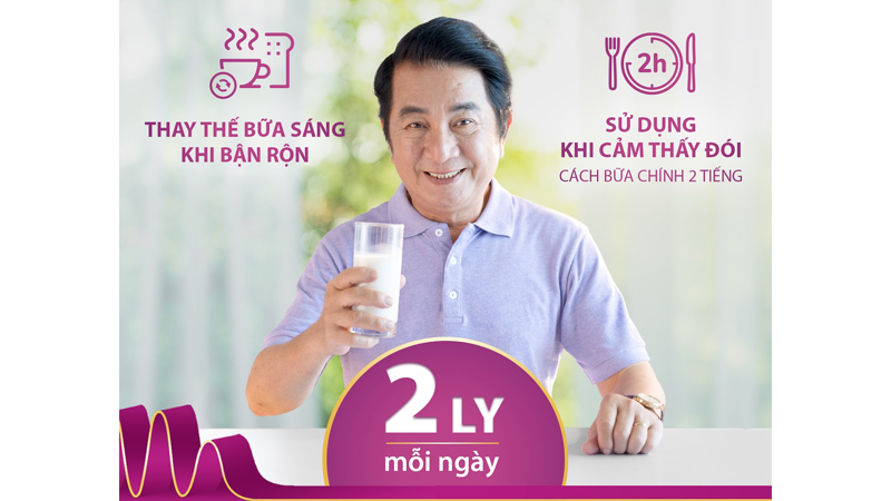 Uống 2 ly Glucerna dạng bột hương l&uacute;a mạch mỗi ng&agrave;y