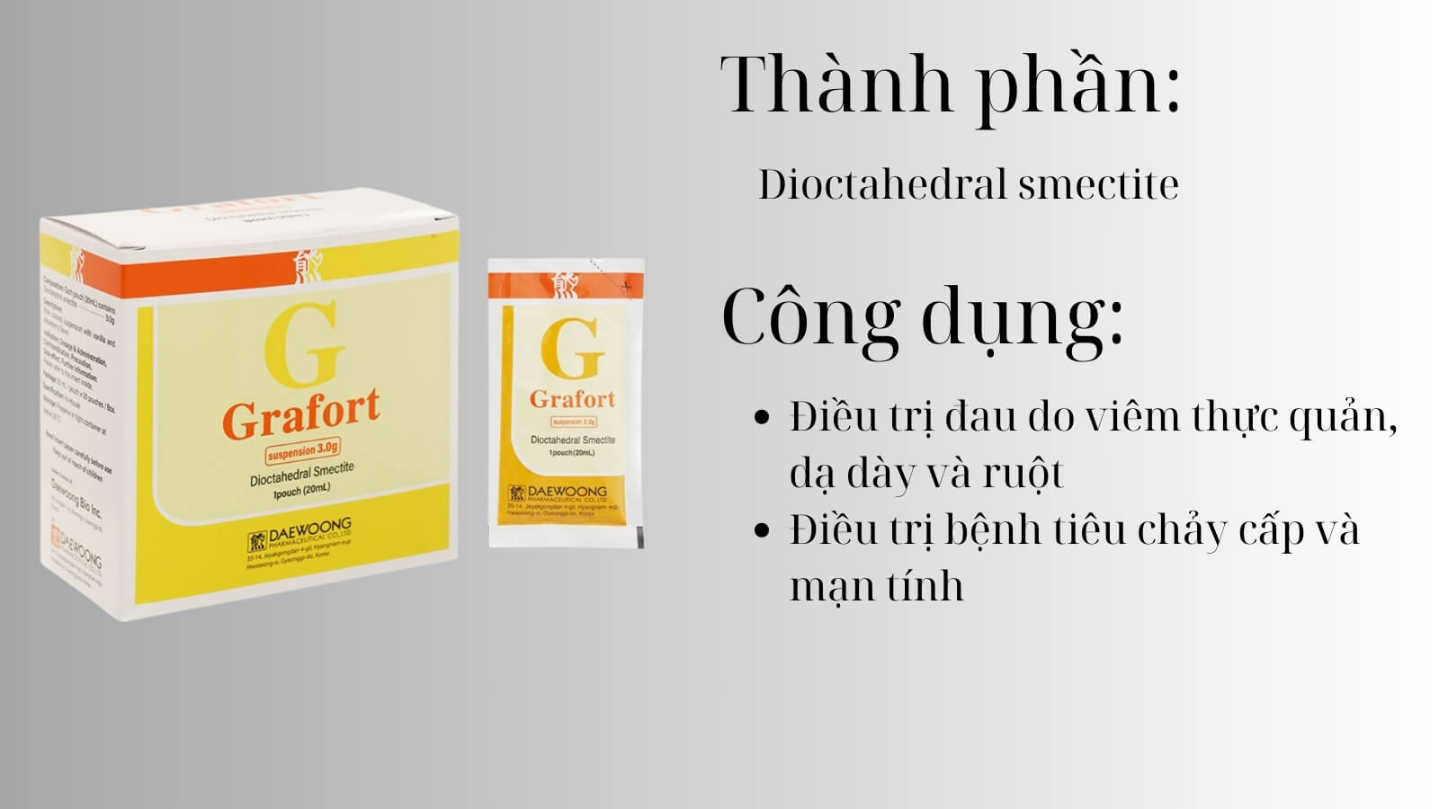 Th&agrave;nh phần v&agrave; c&ocirc;ng dụng của Grafort