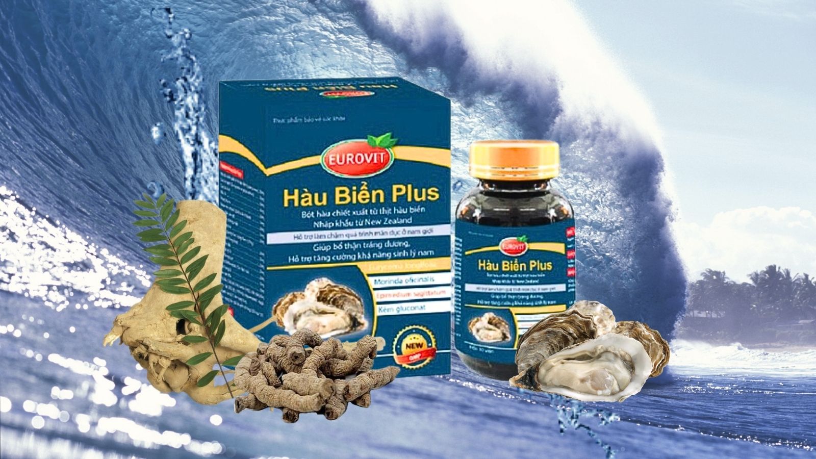 Sản phẩm H&agrave;u biển Plus Eurovit - Cải thiện sinh l&yacute; nam giới.
