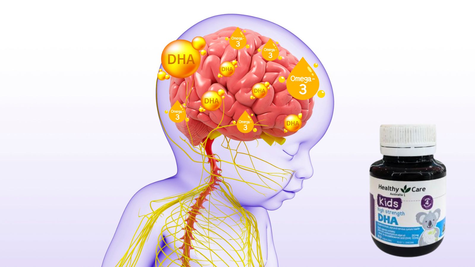 High Strength DHA cung cấp DHA v&agrave; Omega-3 nguồn gốc tự nhi&ecirc;n