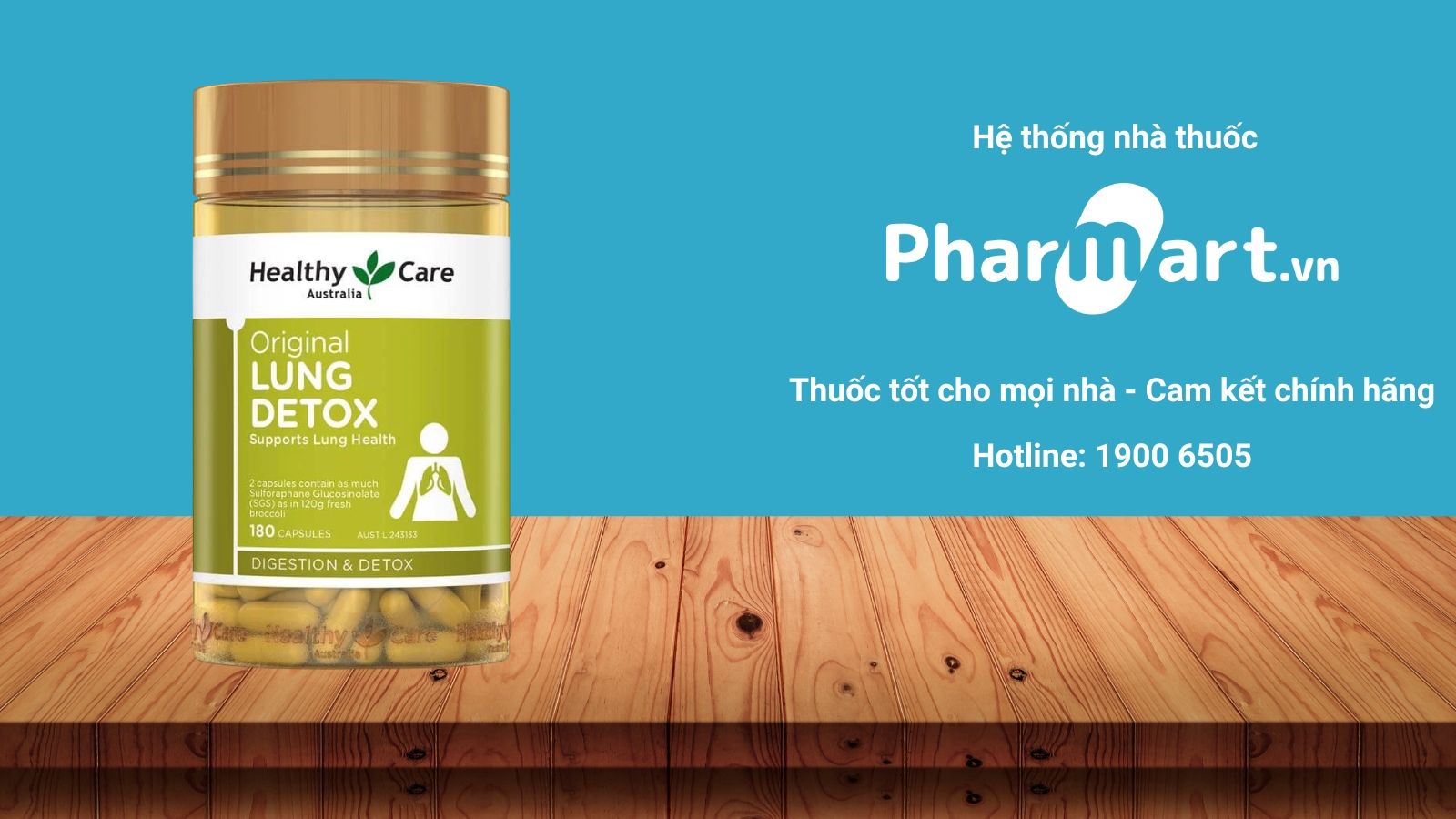 Healthy Care Lung Detox hiện đang được b&aacute;n ch&iacute;nh h&atilde;ng tại Nh&agrave; thuốc Hz888a.com