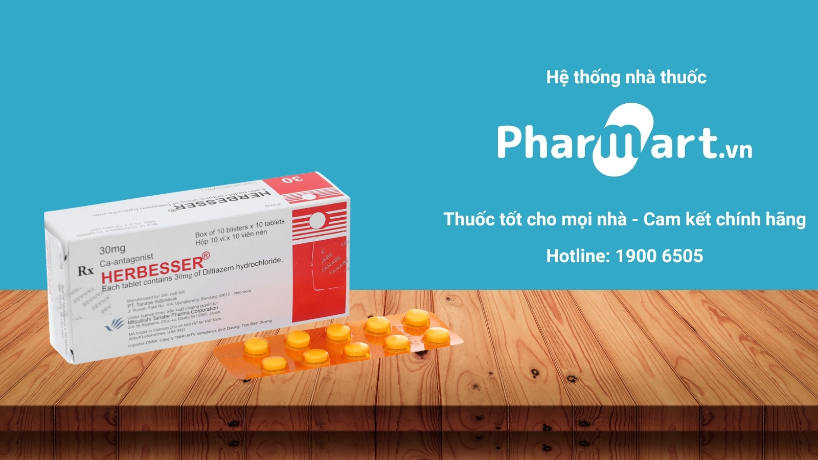 Mua ngay thuốc Herbesser 30mg ch&iacute;nh h&atilde;ng tại Hz888a.com