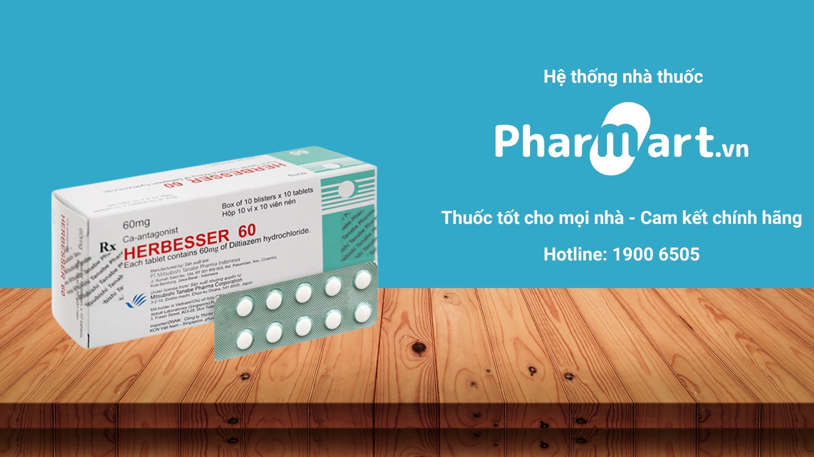Mua ngay thuốc Herbesser 60 ch&iacute;nh h&atilde;ng tại Hz888a.com