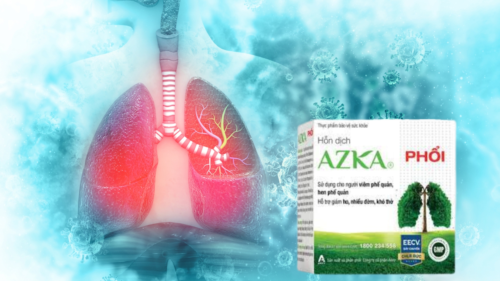Hỗn dịch bổ phổi AZKA - Sức khoẻ của l&aacute; phổi, tương lai của ch&uacute;ng ta