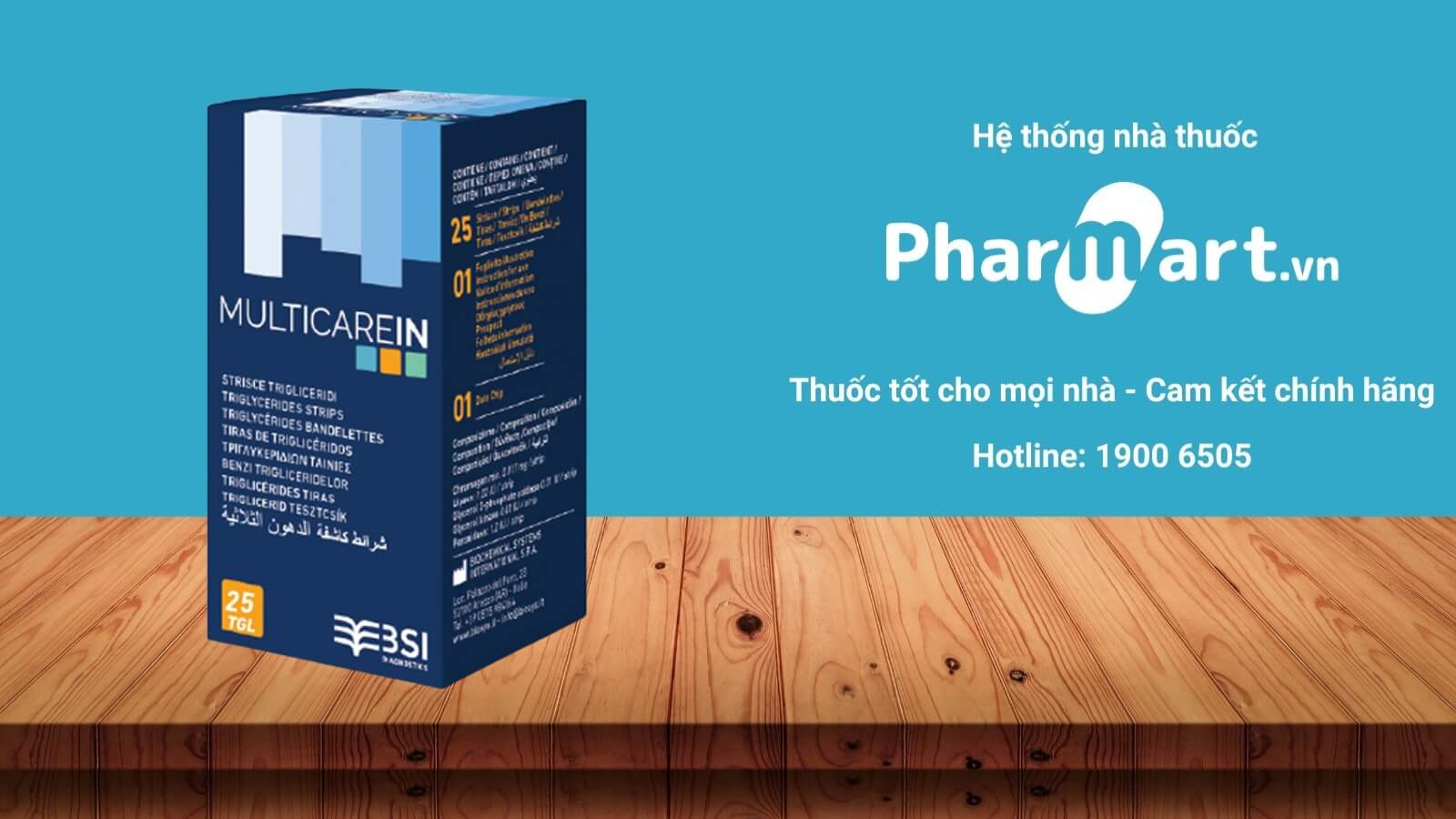 Hộp 25 que thử đường huyết MULTICAREIN được ph&acirc;n phối ch&iacute;nh h&atilde;ng tại HZ888A