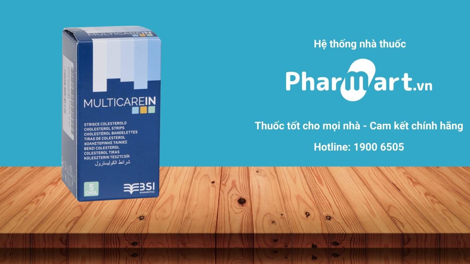 Que thử Cholesterol MULTICAREIN được ph&acirc;n phối ch&iacute;nh h&atilde;ng tại HZ888A