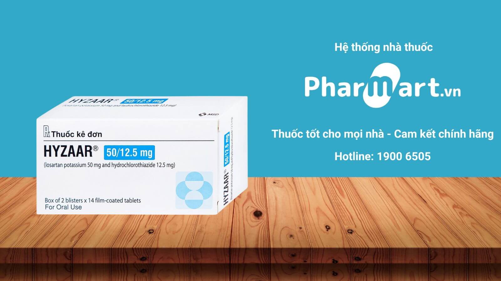 Mua ngay Hyzaar 50m/12.5mg ch&iacute;nh h&atilde;ng tại Hz888a.com
