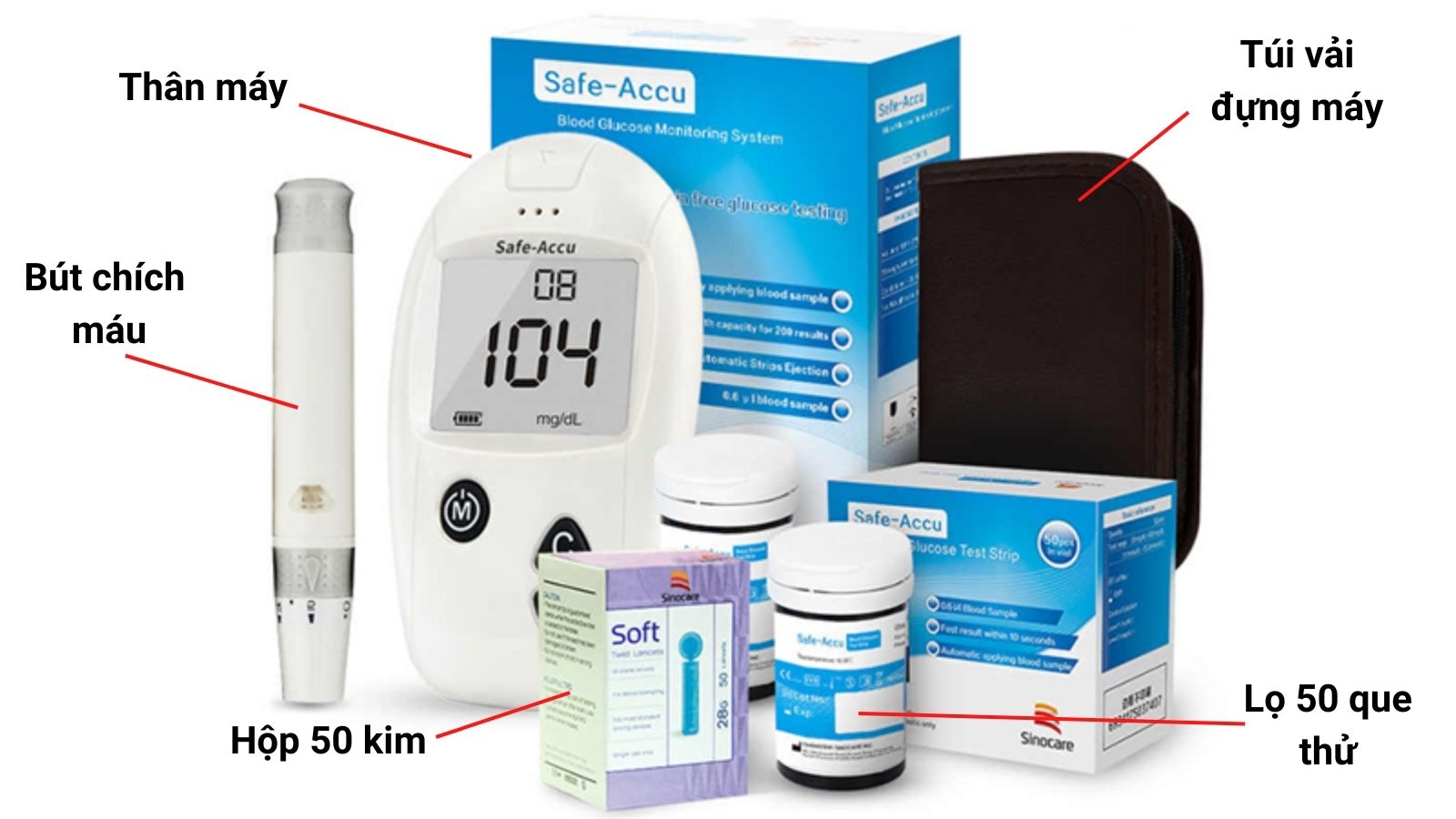 Bộ phận đi kèm máy đo Trang Chủ Chính Thức HZ88.COM Mới Nhất 2026 Sinocare Safe-Accu