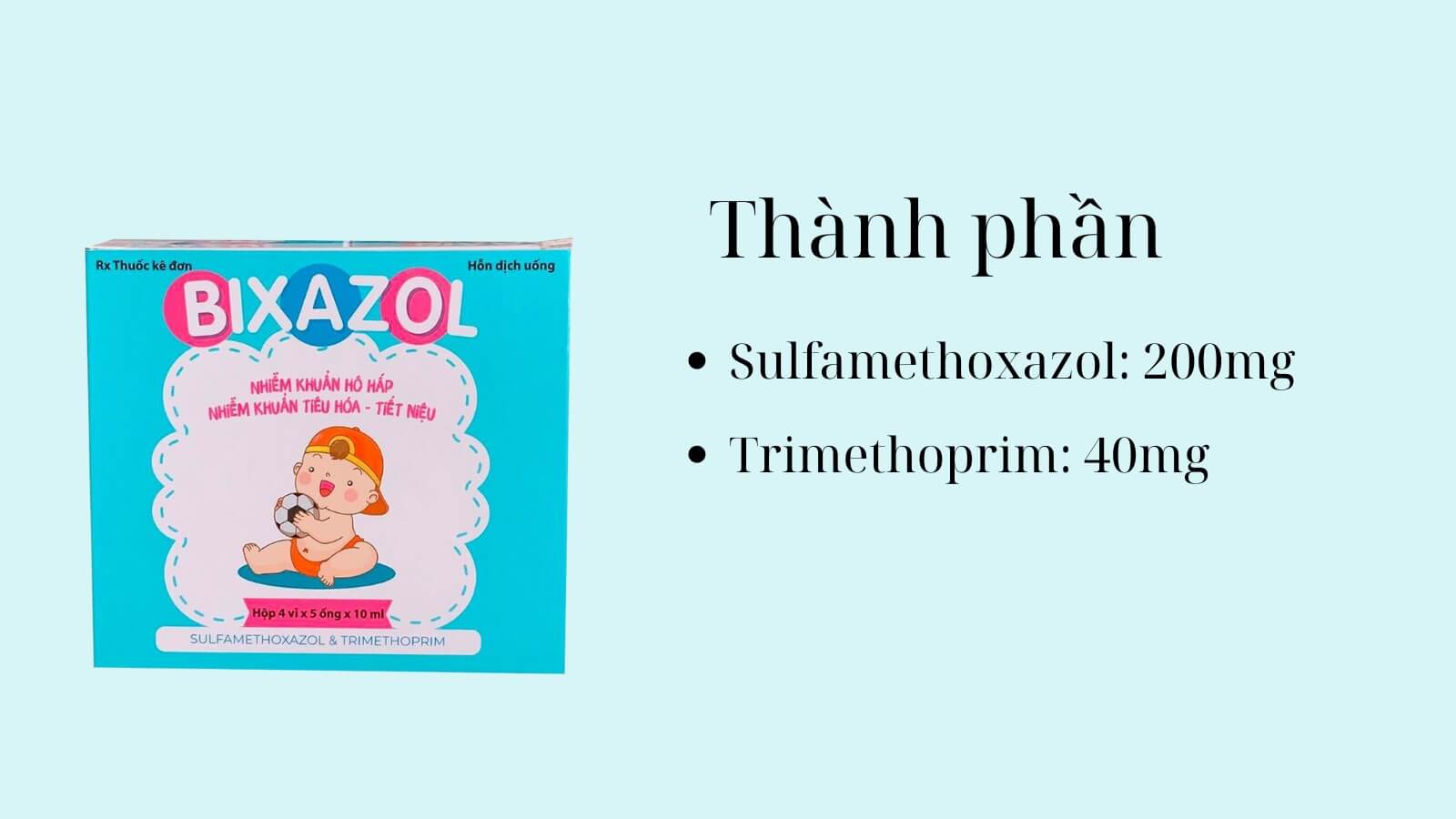 Th&agrave;nh phần ch&iacute;nh của thuốc Bixazol 