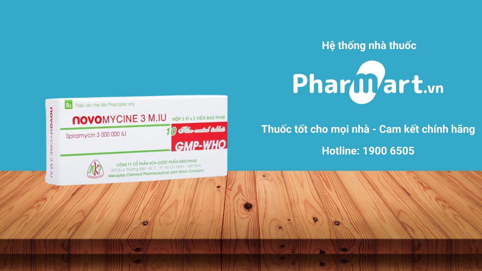Mua ngay kháng sinh Novomycine 3M IU chính hãng tại Hz888a.com