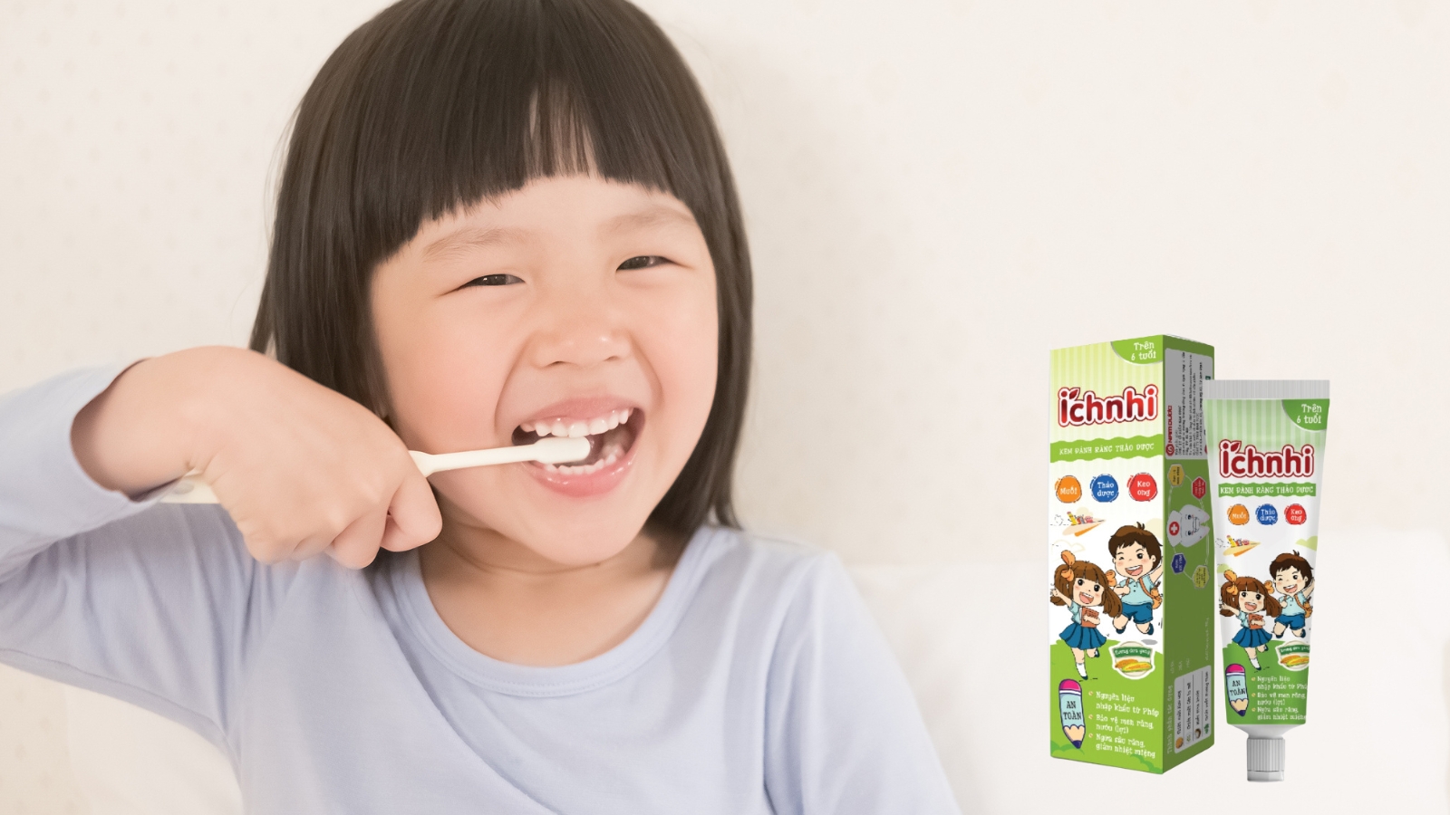 Kem đ&aacute;nh răng &Iacute;ch Nhi - Bảo vệ răng miệng cho trẻ từ 6 tuổi trở l&ecirc;n