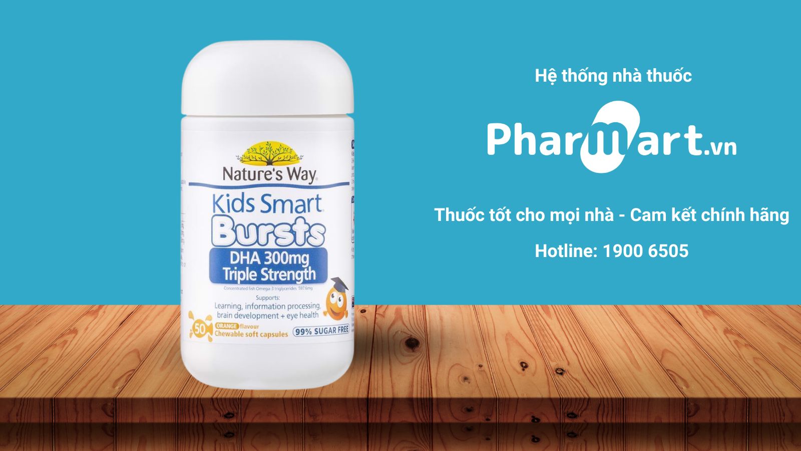HZ888A ph&acirc;n phối ch&iacute;nh h&atilde;ng Vi&ecirc;n nhai Nature's Way Kidsmart DHA 300mg