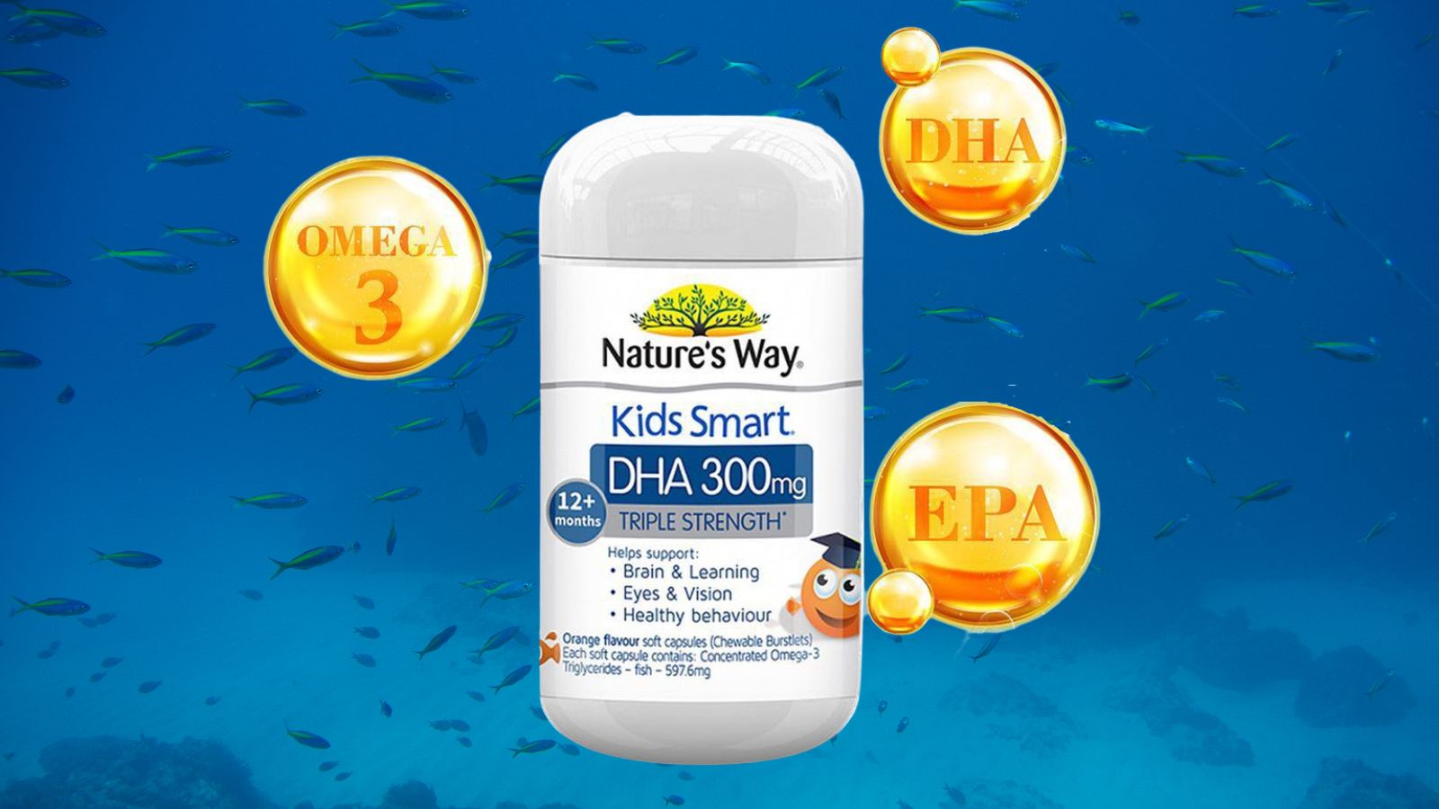 Th&agrave;nh phần ch&iacute;nh của kẹo mềm Nature's Way DHA 300 mg