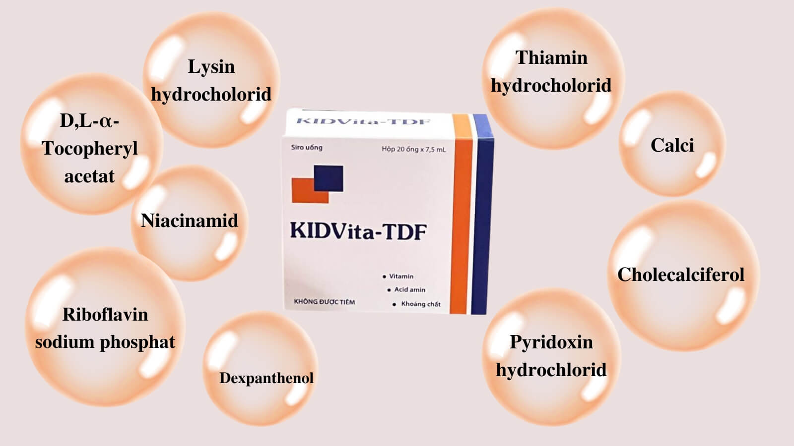 Thuốc KIDVita-TDF bổ sung vitamin v&agrave; acid amin thiết yếu cho cơ thể