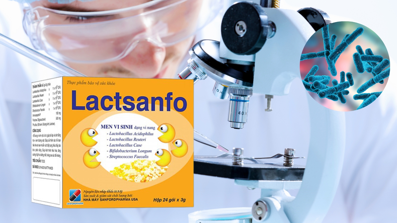 Lactsanfo được nghi&ecirc;n cứu v&agrave; ph&aacute;t triển bởi Dược phẩm Sanfo