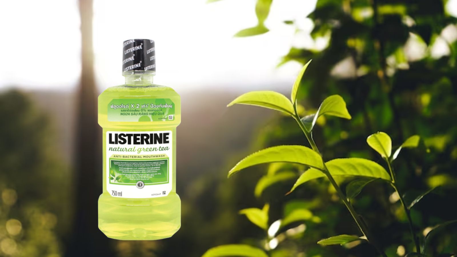 Nước s&uacute;c miệng sạch khuẩn Listerine Natural Greentea 750ml