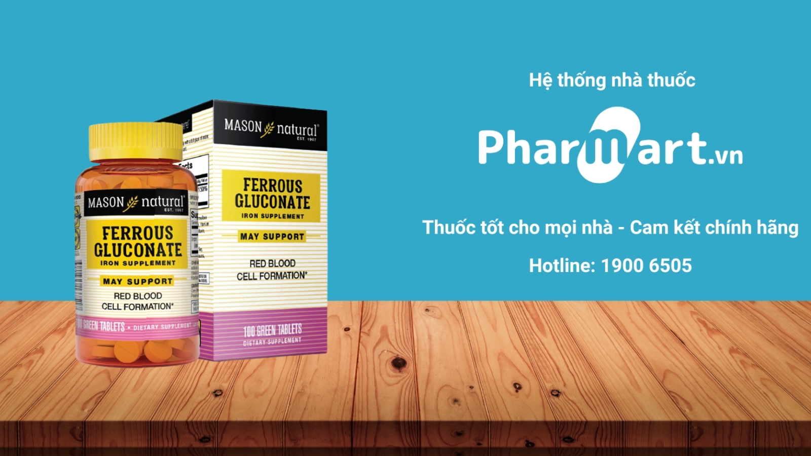 Mua ngay Mason Natural Ferrous Gluconate ch&iacute;nh h&atilde;ng tại Hz888a.com