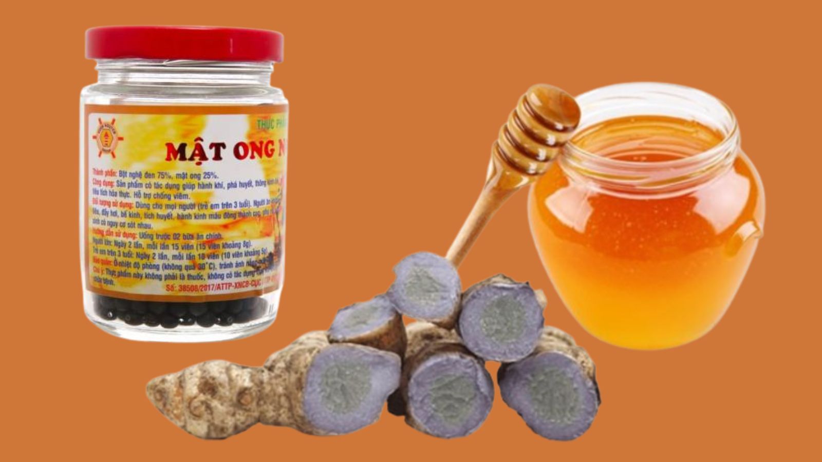 Mật ong Nghệ Vi&ecirc;n Đen 100g &ndash; Hỗ trợ điều trị c&aacute;c vấn đề ti&ecirc;u h&oacute;a