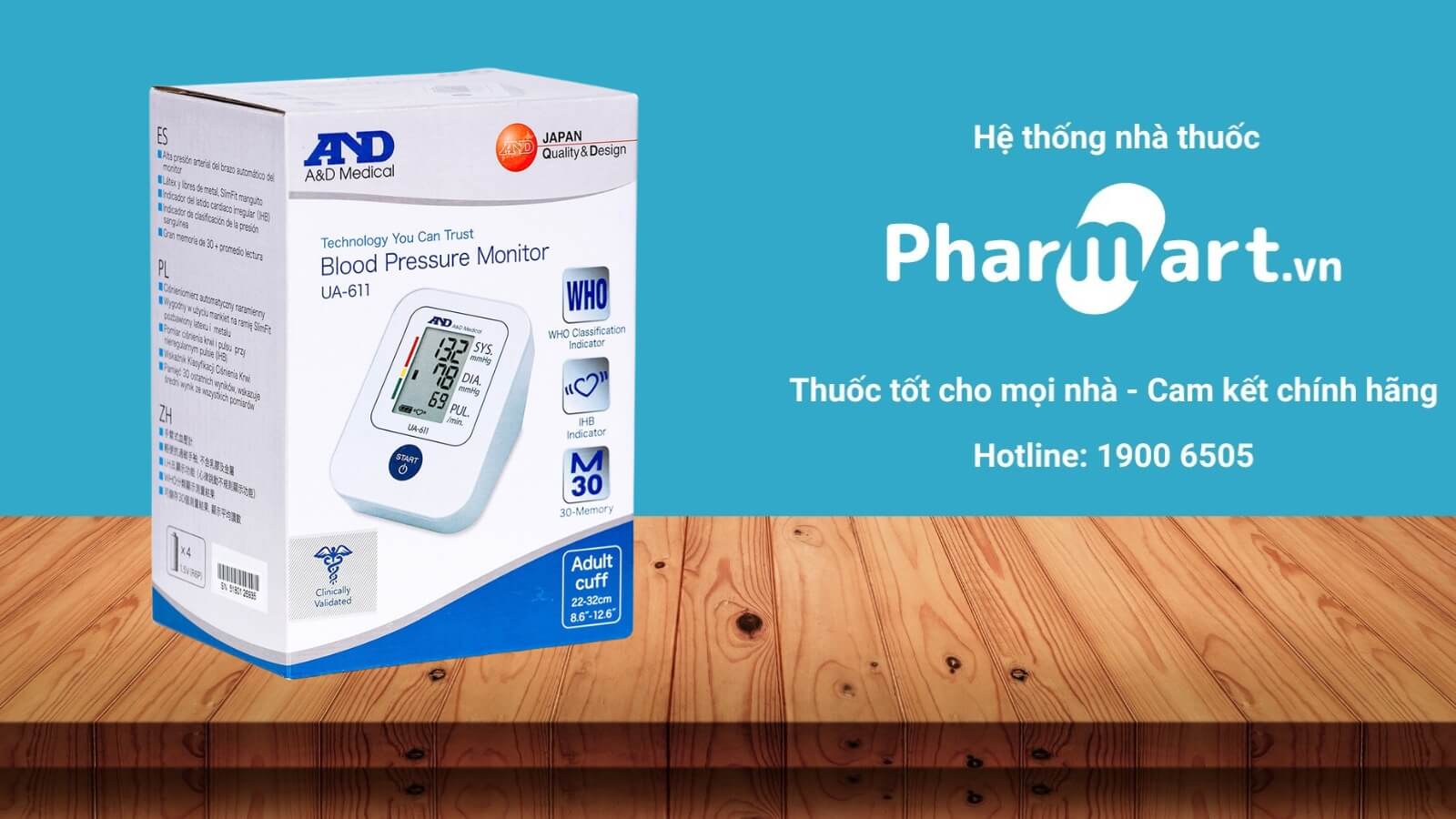M&aacute;y đo huyết &aacute;p AND UA 611 được ph&acirc;n phối tại HZ888A
