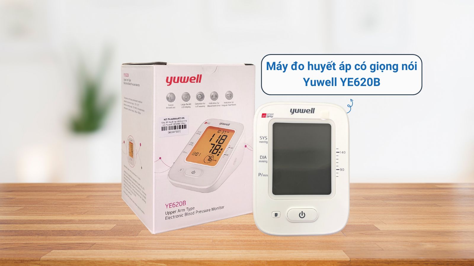 Hộp v&agrave; th&acirc;n m&aacute;y đo huyết &aacute;p Yuwell YE620B