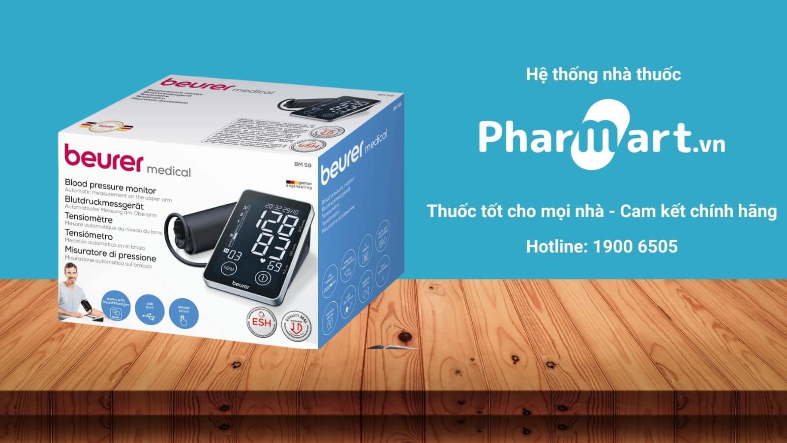 Beurer BM58 được phân phối chính hãng tại Nhà thuốc HZ888A