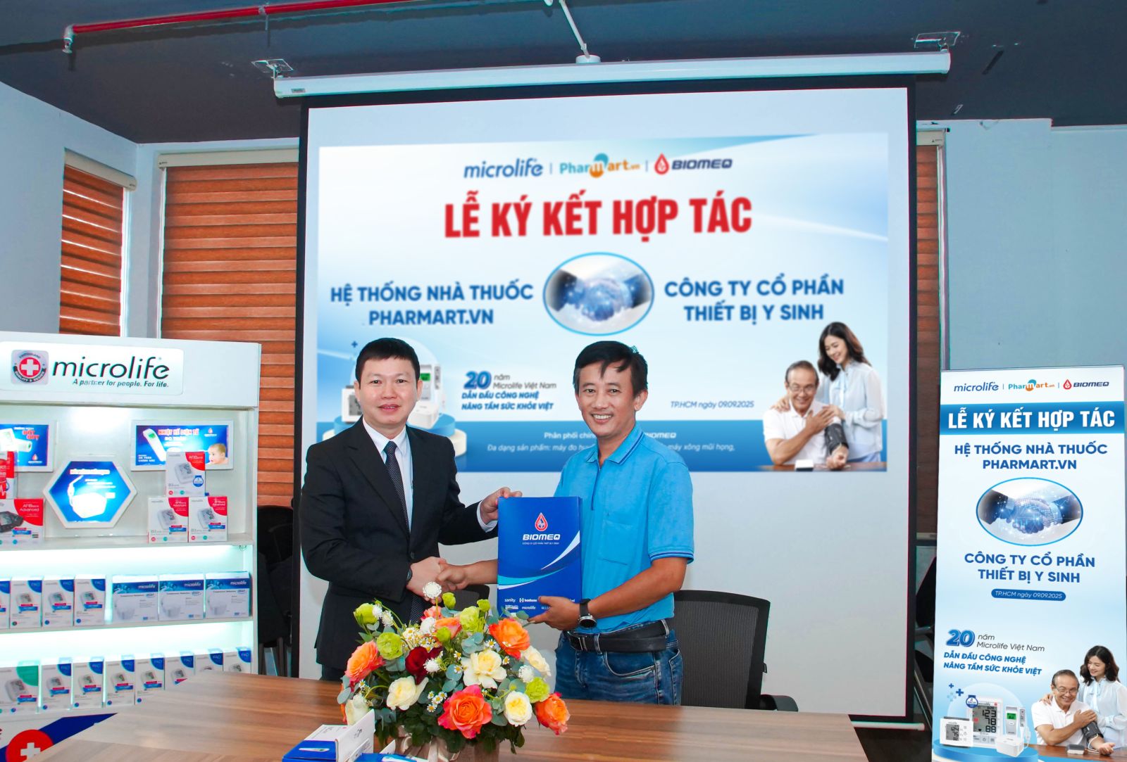 HZ888A v&agrave; Biomeq k&yacute; kết hợp t&aacute;c chiến lược, ph&acirc;n phối ch&iacute;nh h&atilde;ng m&aacute;y đo huyết &aacute;p Microlife