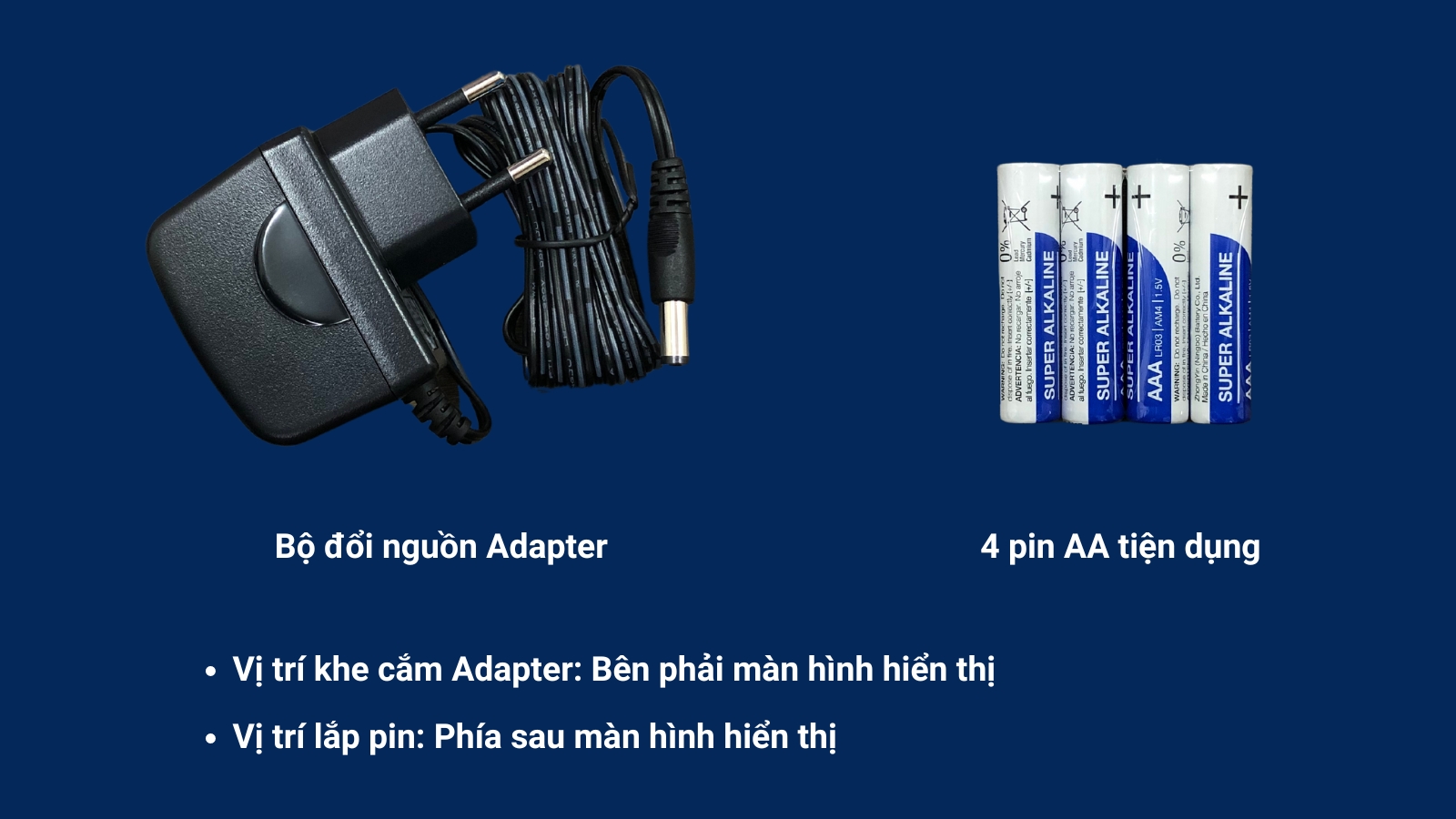 M&aacute;y đo huyết &aacute;p Microlife BP A6 Basic sử dụng bộ đổi nguồn Adapter hoặc 4 pin AA dễ d&agrave;ng thay thế