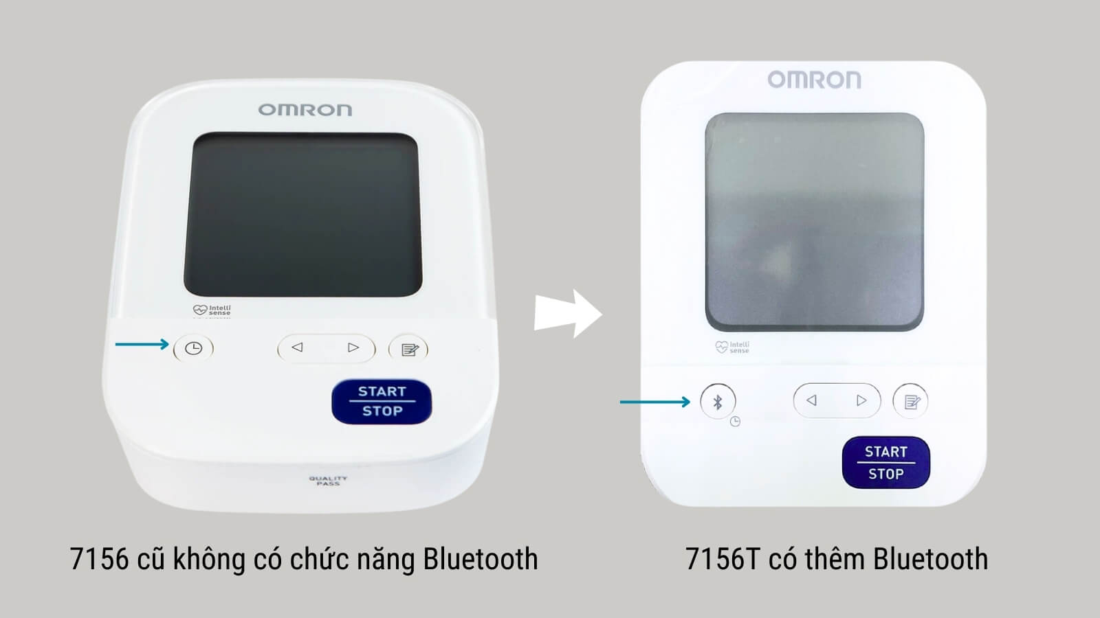 m&aacute;y đo huyết &aacute;p omron hem 7156T bản cũ v&agrave; mới nhất