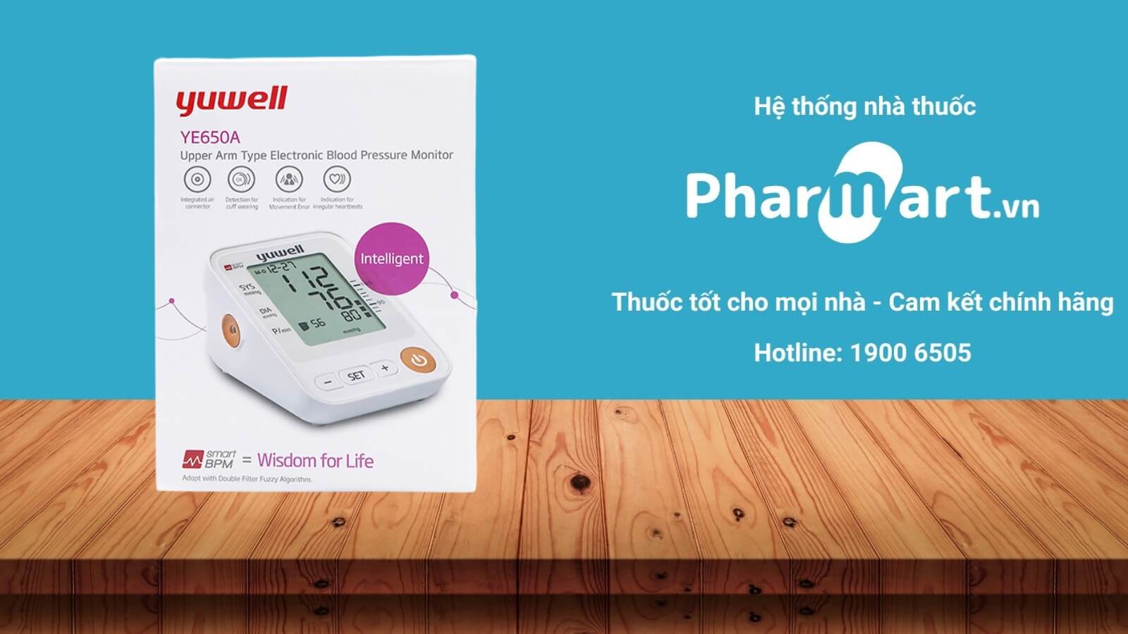M&aacute;y đo huyết &aacute;p Yuwell YE650A được ph&acirc;n phối ch&iacute;nh h&atilde;ng tại Hz888a.com