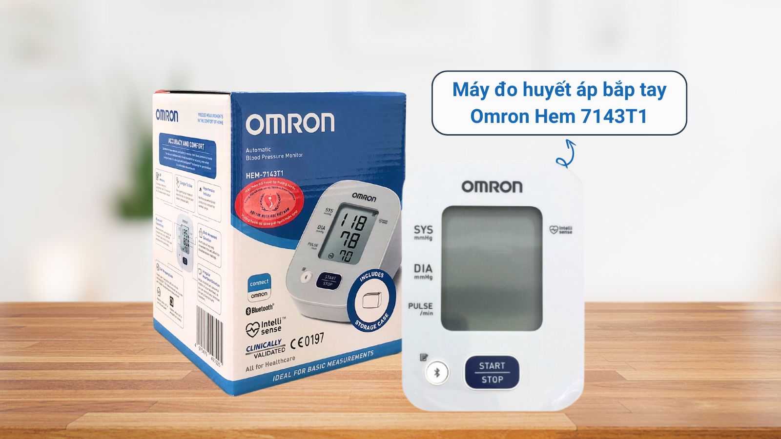 M&aacute;y đo huyết &aacute;p Omron Hem 7143T1 ch&iacute;nh h&atilde;ng đến từ Nhật Bản