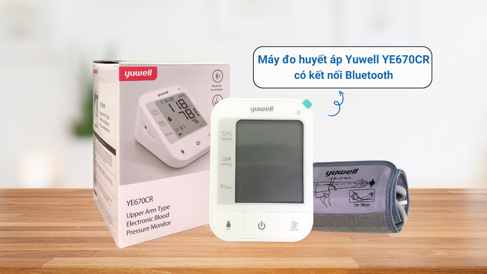 Hộp v&agrave; th&acirc;n m&aacute;y đo huyết &aacute;p Yuwell YE670CR