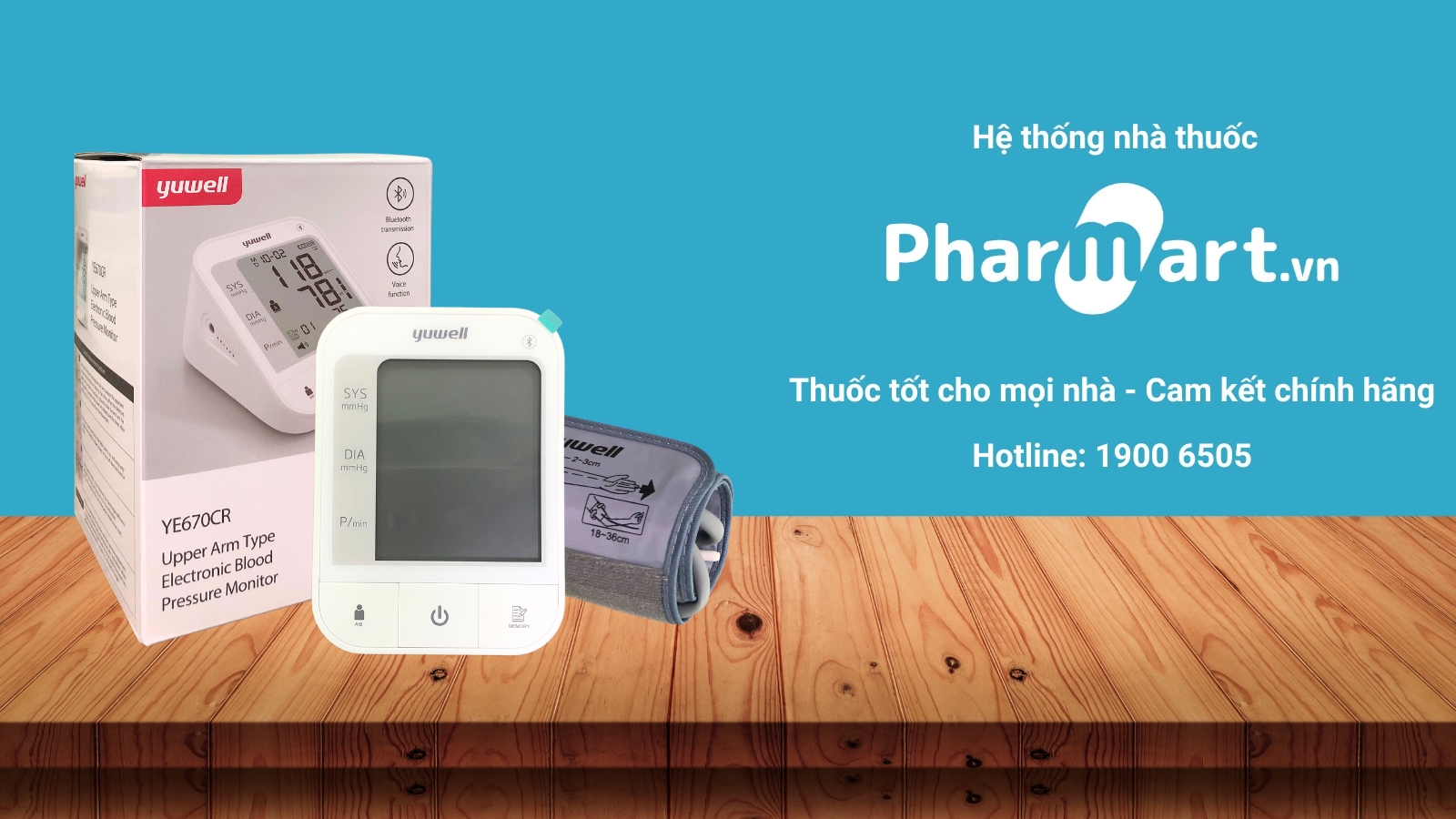 Mua ngay M&aacute;y đo huyết &aacute;p Yuwell YE670CR ch&iacute;nh h&atilde;ng tại Hz888a.com
