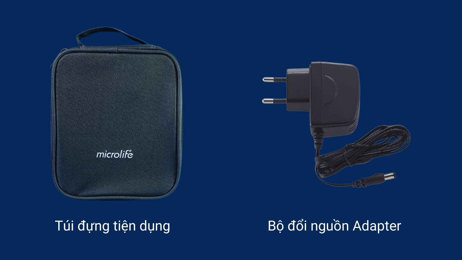 Bộ sản phẩm có bao gồm bộ đổi nguồn Adapter và túi đựng tiện dụng
