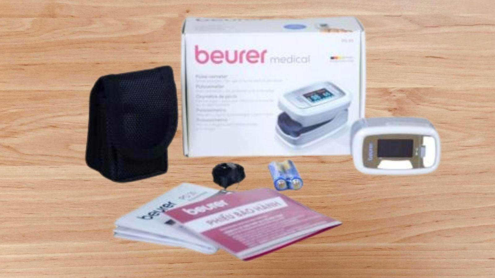 Bộ phận đi k&egrave;m của m&aacute;y đo SpO2 v&agrave; nhịp tim Beurer PO30