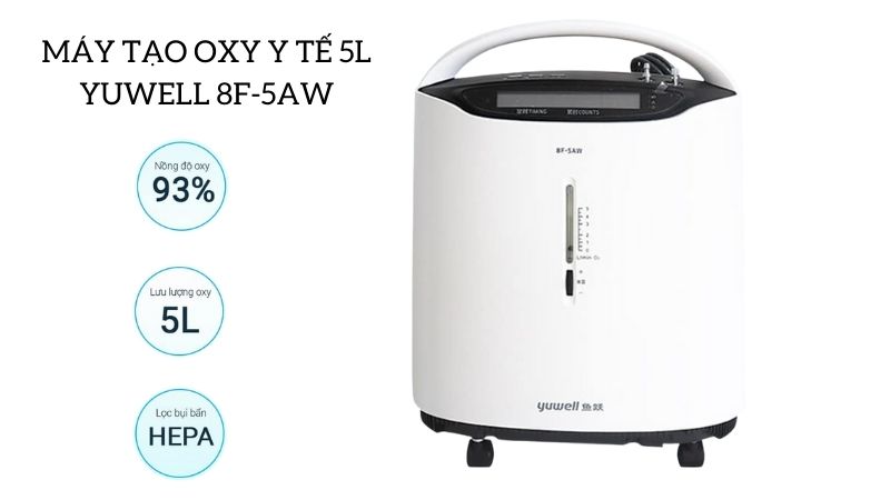 Mua m&aacute;y tạo oxy 5 l&iacute;t Yuwell 8F-5AW ở đ&acirc;u uy t&iacute;n?