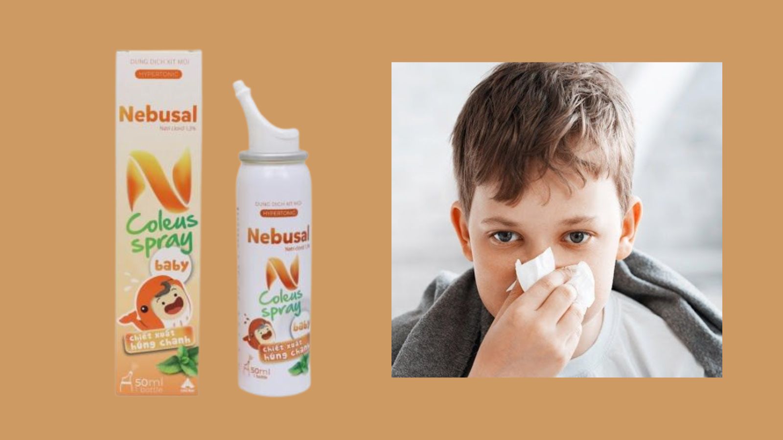 Nebusal 1,3% Baby - Xịt mũi chiết xuất H&uacute;ng chanh