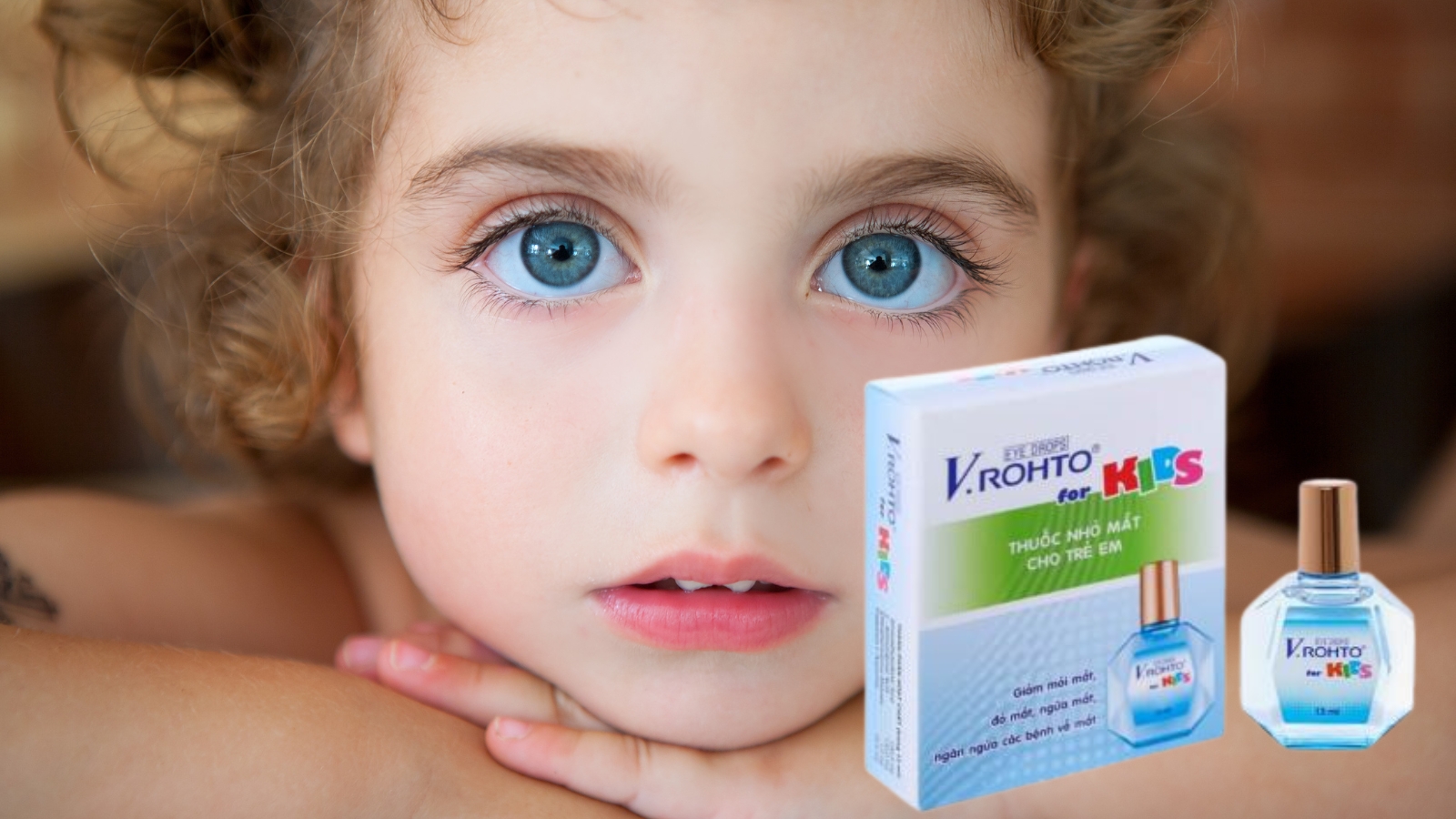 Nhỏ mắt VRohto for Kids giữ đ&ocirc;i mắt trẻ lu&ocirc;n khoẻ mạnh