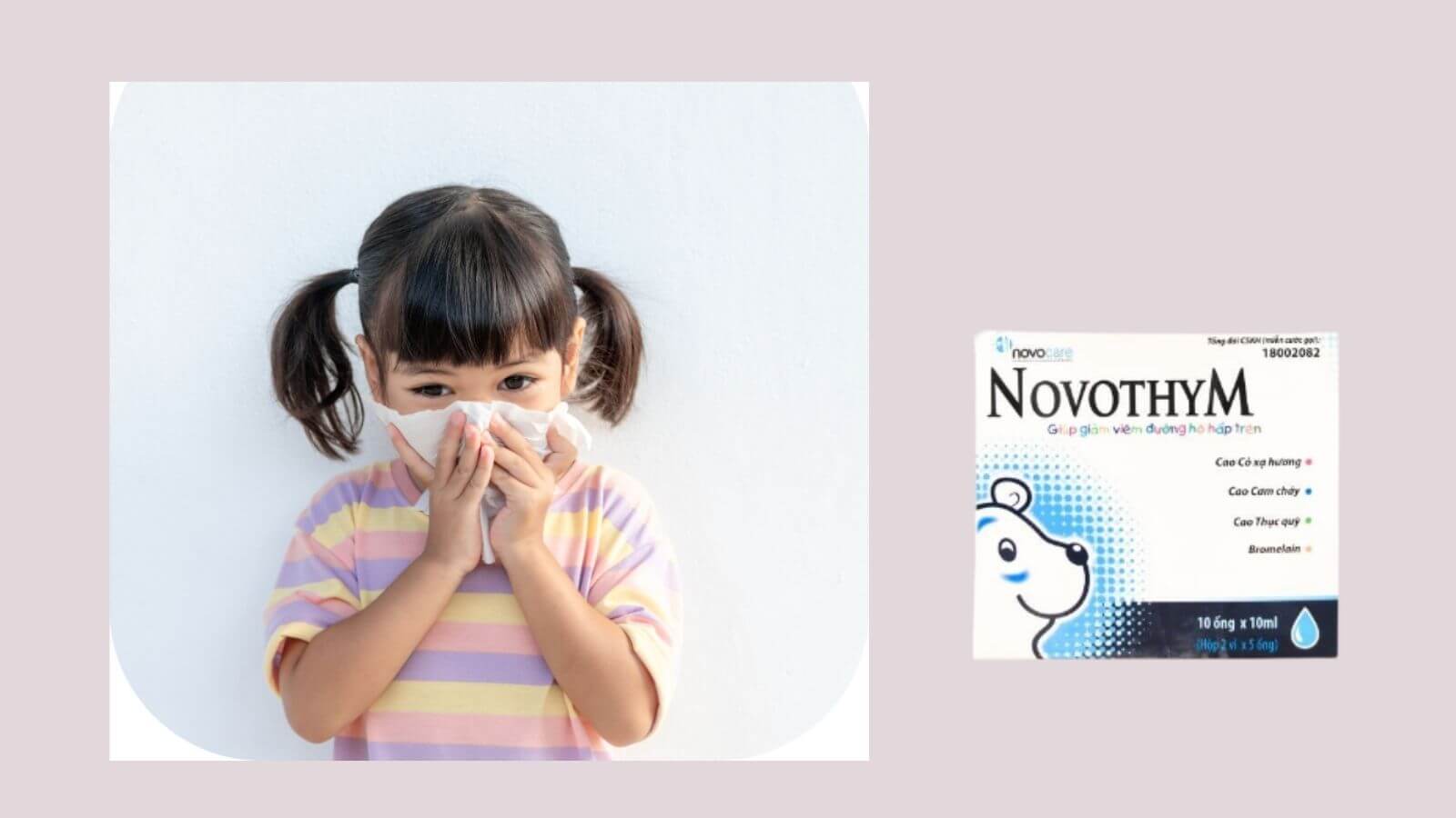 Novothym - Hỗ trợ tăng đề kh&aacute;ng cho trẻ