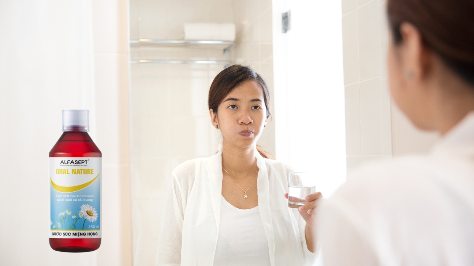Nước S&uacute;c Miệng Họng Alfasept Oral Nature - Giảm đau họng, kh&aacute;ng vi&ecirc;m, bảo vệ ni&ecirc;m mạc miệng