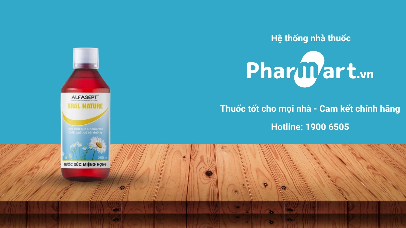 Nước s&uacute;c miệng họng Alfasept Oral Nature