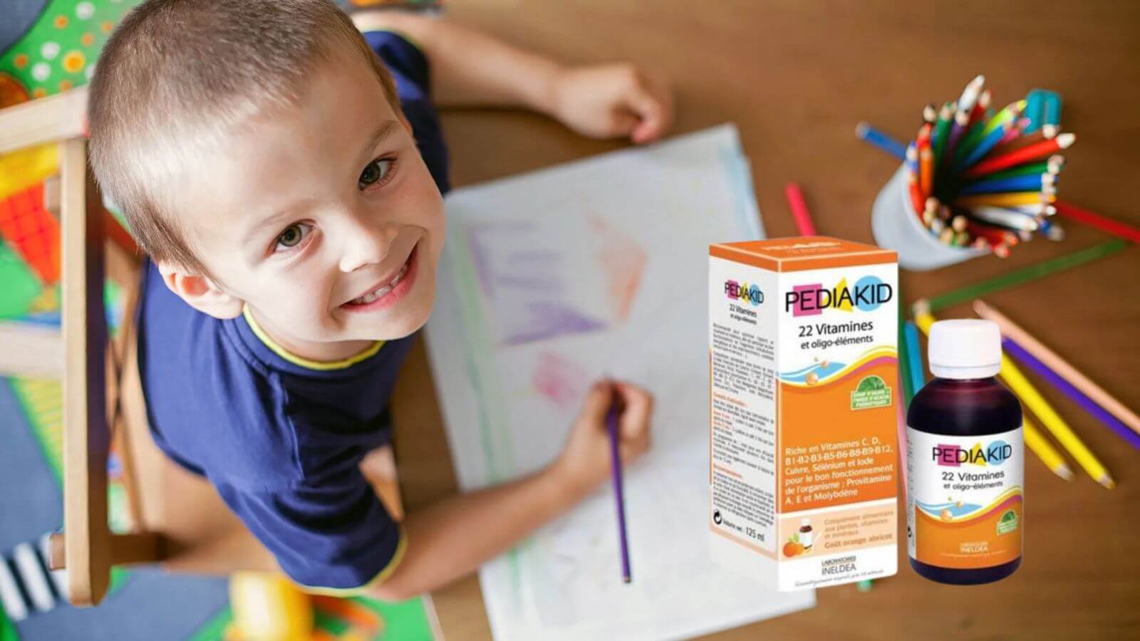 Pediakid bổ sung 22 Vitamin v&agrave; kho&aacute;ng chất
