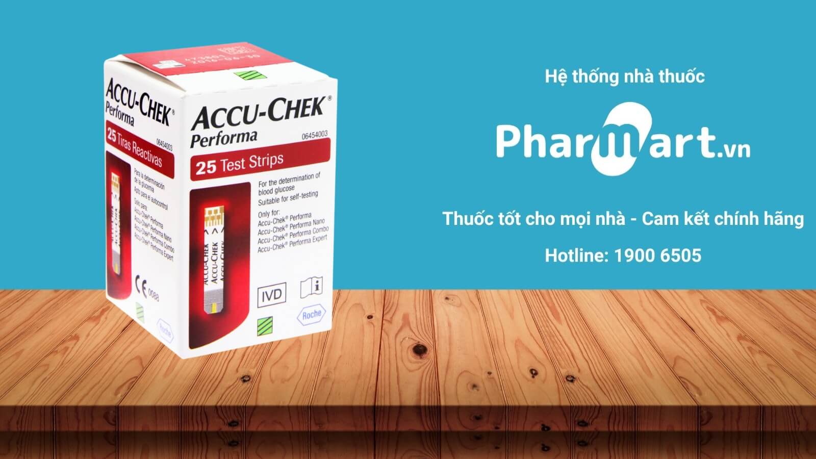 Que Thử Đường Huyết Accu Chek Performa (25 que) được ph&acirc;n phối ch&iacute;nh h&atilde;ng tại HZ888A