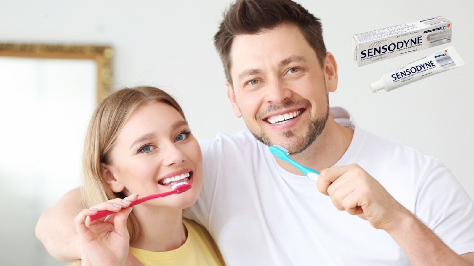 Sensodyne Gentle Whitening - L&agrave;m sạch răng miệng