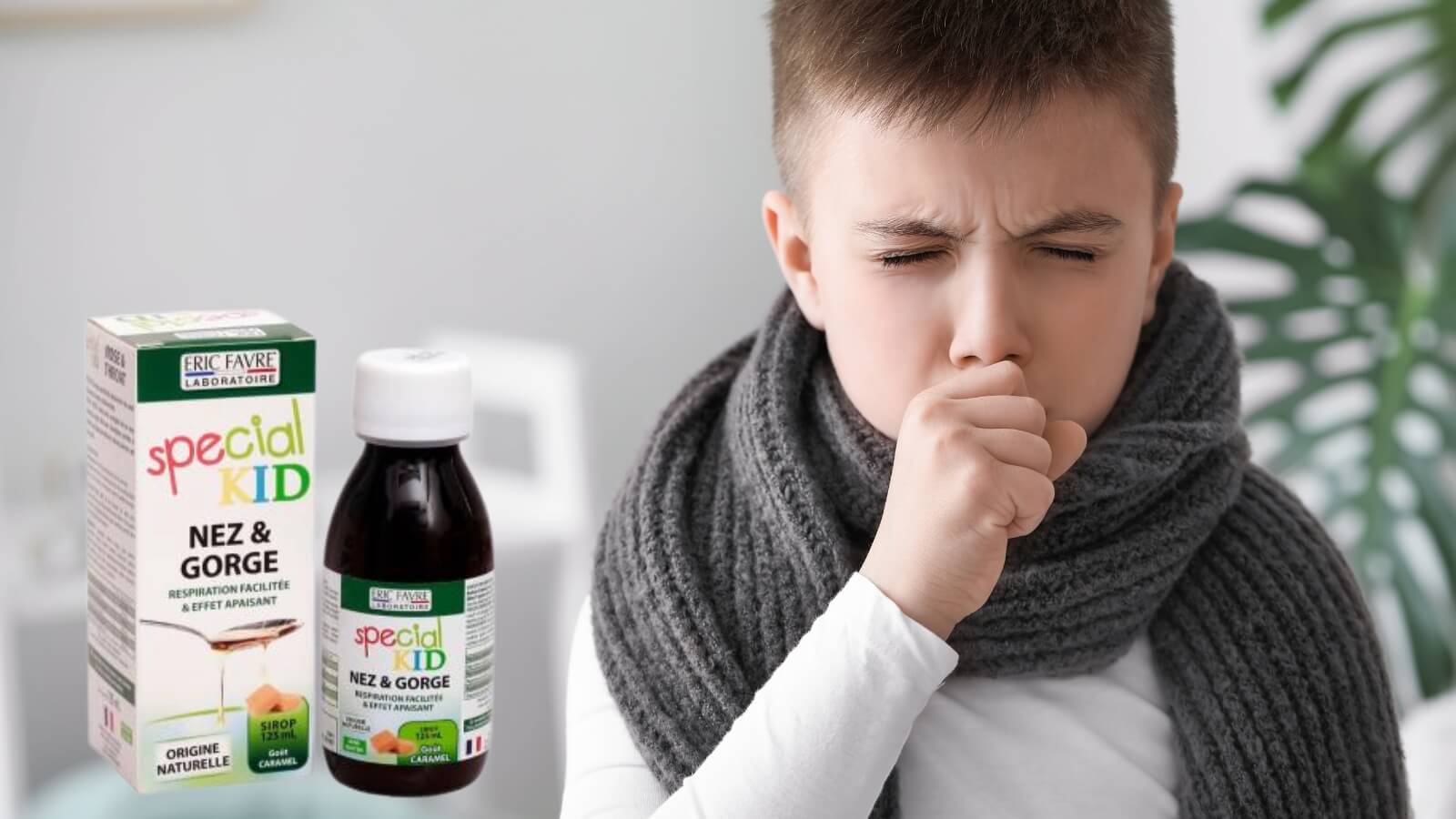 Siro Special Kid Nez & Gorge Eric Favre gi&uacute;p l&agrave;m giảm ho, vi&ecirc;m đường h&ocirc; hấp ở trẻ