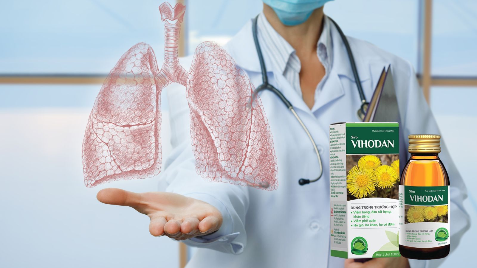 Siro Vihodan - Giảm c&aacute;c triệu chứng ho