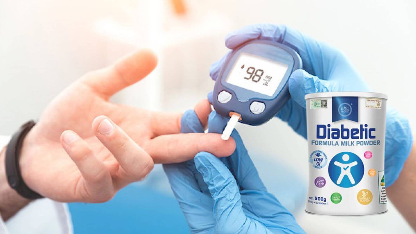 Sữa ho&agrave;ng gia Royal Ausnz Diabetic Formula Milk Powder - sữa dành ri&ecirc;ng cho người tiểu đường