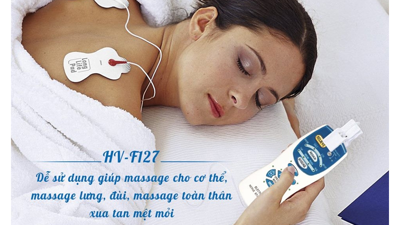 Miếng d&aacute;n m&aacute;y xung điện trị liệu Omron HV-F127 c&oacute; thể d&ugrave;ng trong 5 th&aacute;ng
