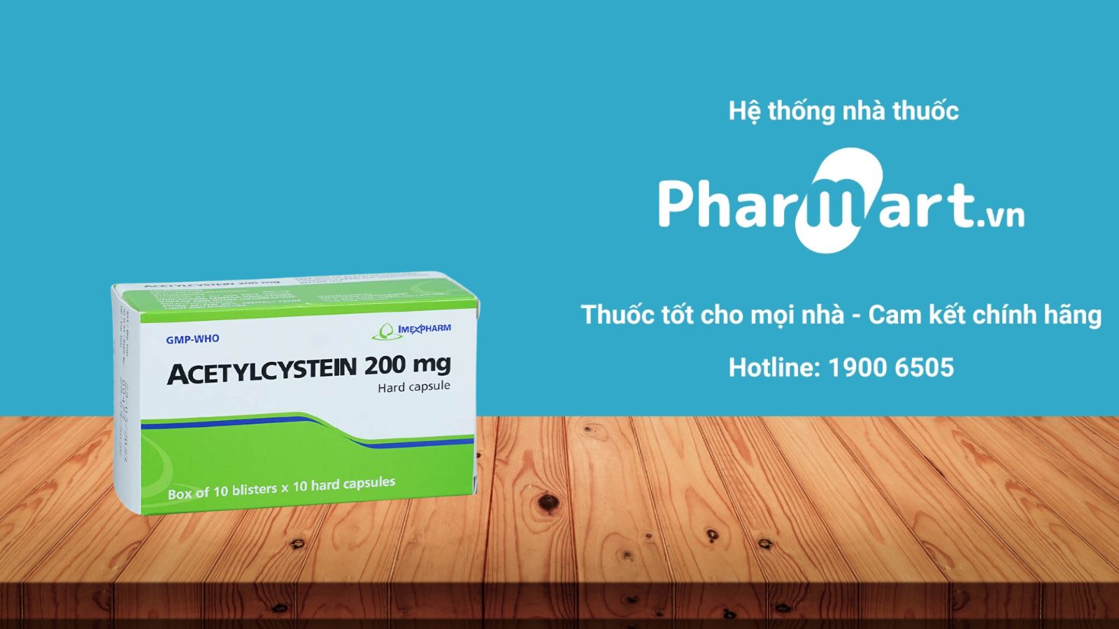Mua ngay Thuốc Acetylcystein 200mg Imexpharm chính hãng tại Hz888a.com