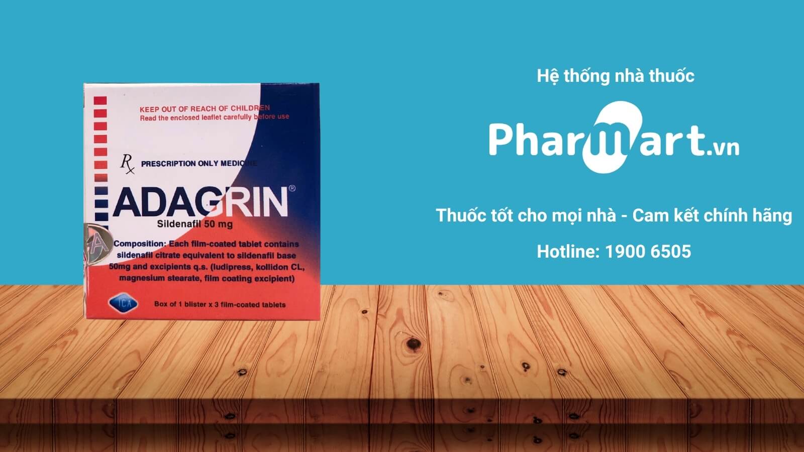 Mua ngay Thuốc Adagrin 50mg tại Hz888a.com